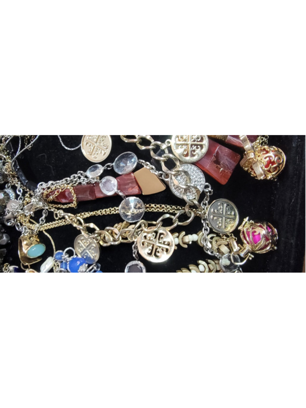 Vintage Statement Jewelry Lot Necklaces Bracelets Rings Mixed Designer Style Boh - Picture 7 of 11